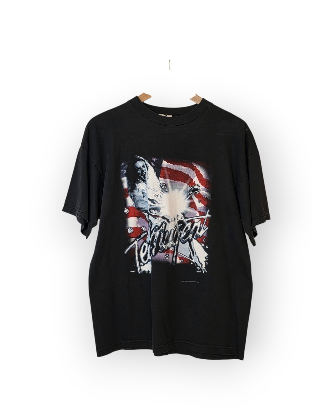 Vintage 1999 Ted Nugent American Flag Shirt Large